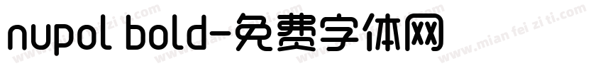 nupol bold字体转换
